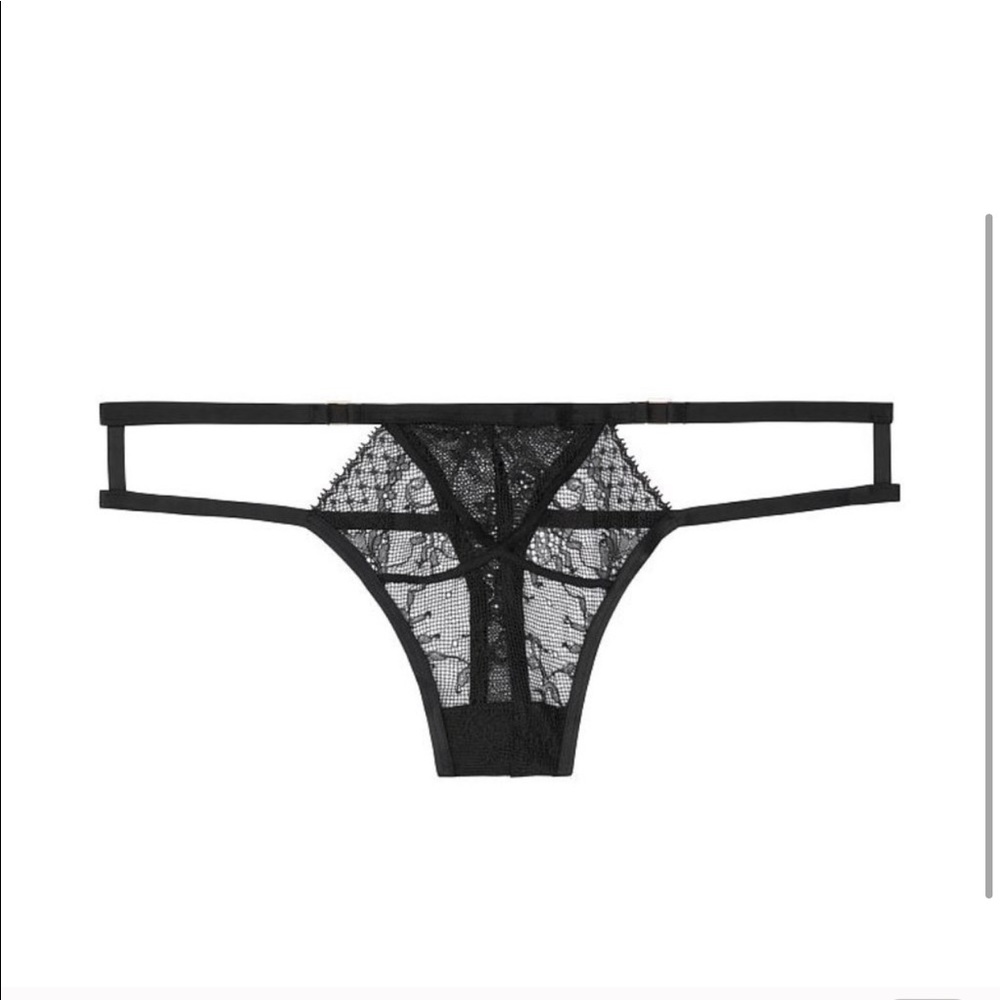 VS lace strappy panty dark 🌊 sea color - Picture 4 of 11